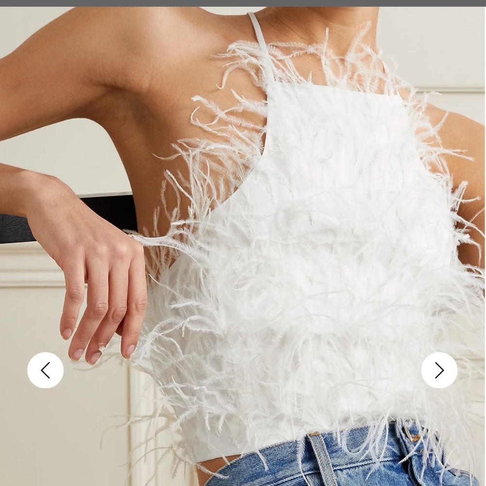 CULT GAIA Joey Open Back Feather top